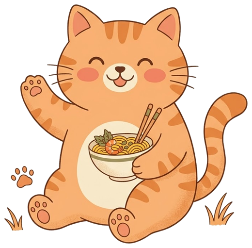 Mèo Ăn Chi vẫy tay
